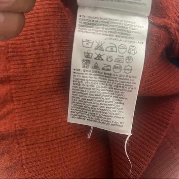 Banana Republic Men’s Large V-Neck 100% Extra Fine Merino Wool Sweater Sienna - Picture 10 of 11